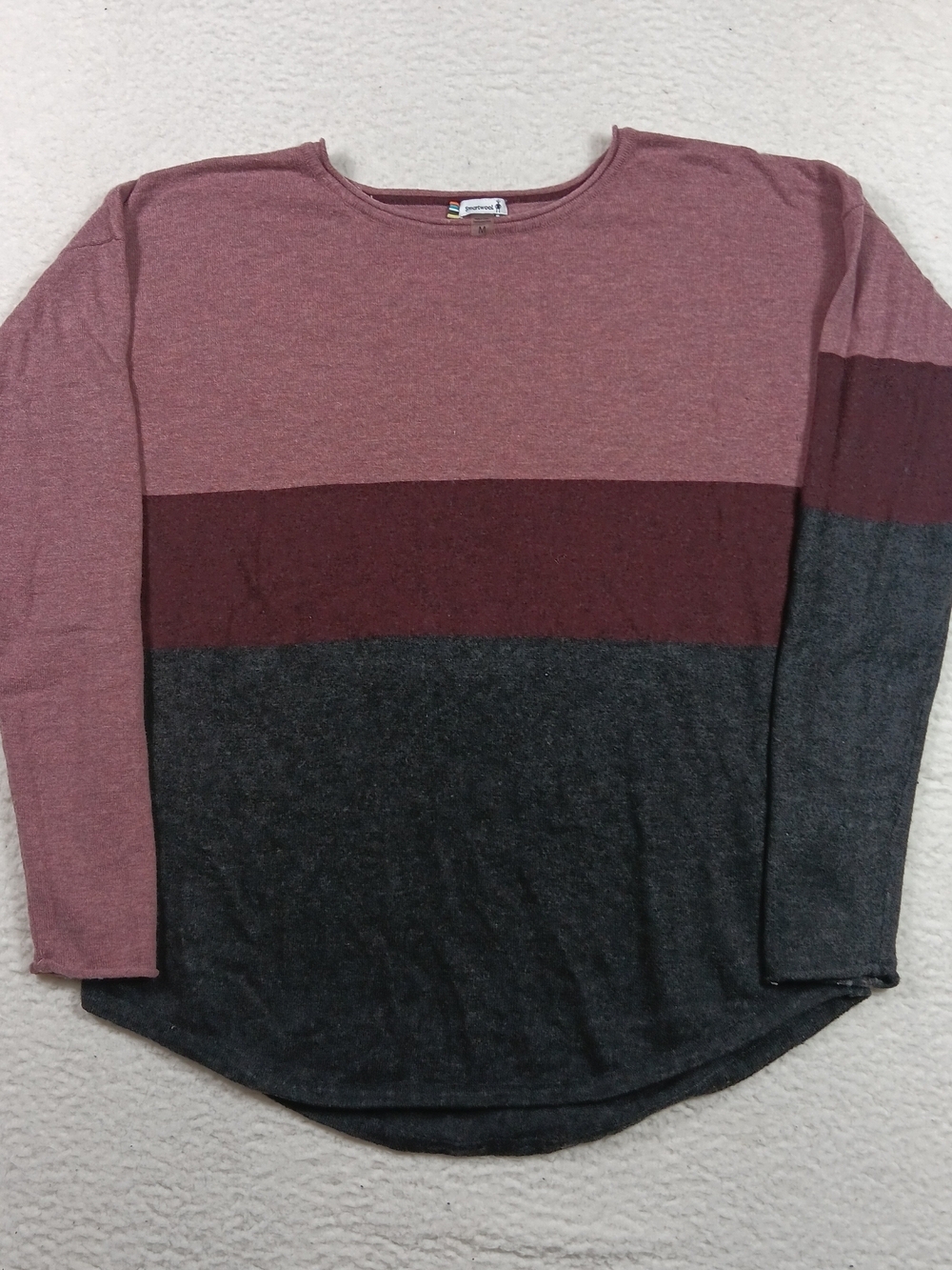 Smartwool Sweater Womens Medium Shadow Pine Crew Colorblock Outdoor